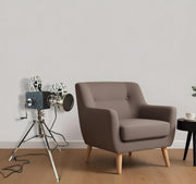 36" Black And Silver Tripod Floor Lamp With Metal Novelty Shade-Floor Lamps-DECOROLALA