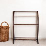 36" Deep Cherry Brown Wood Blanket Stand-Blanket Racks and Ladders-DECOROLALA