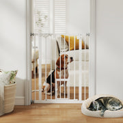 36" Easy Open Indoor Steel Dog Gate - White 29"-31.5" Wide-Dogs-DECOROLALA