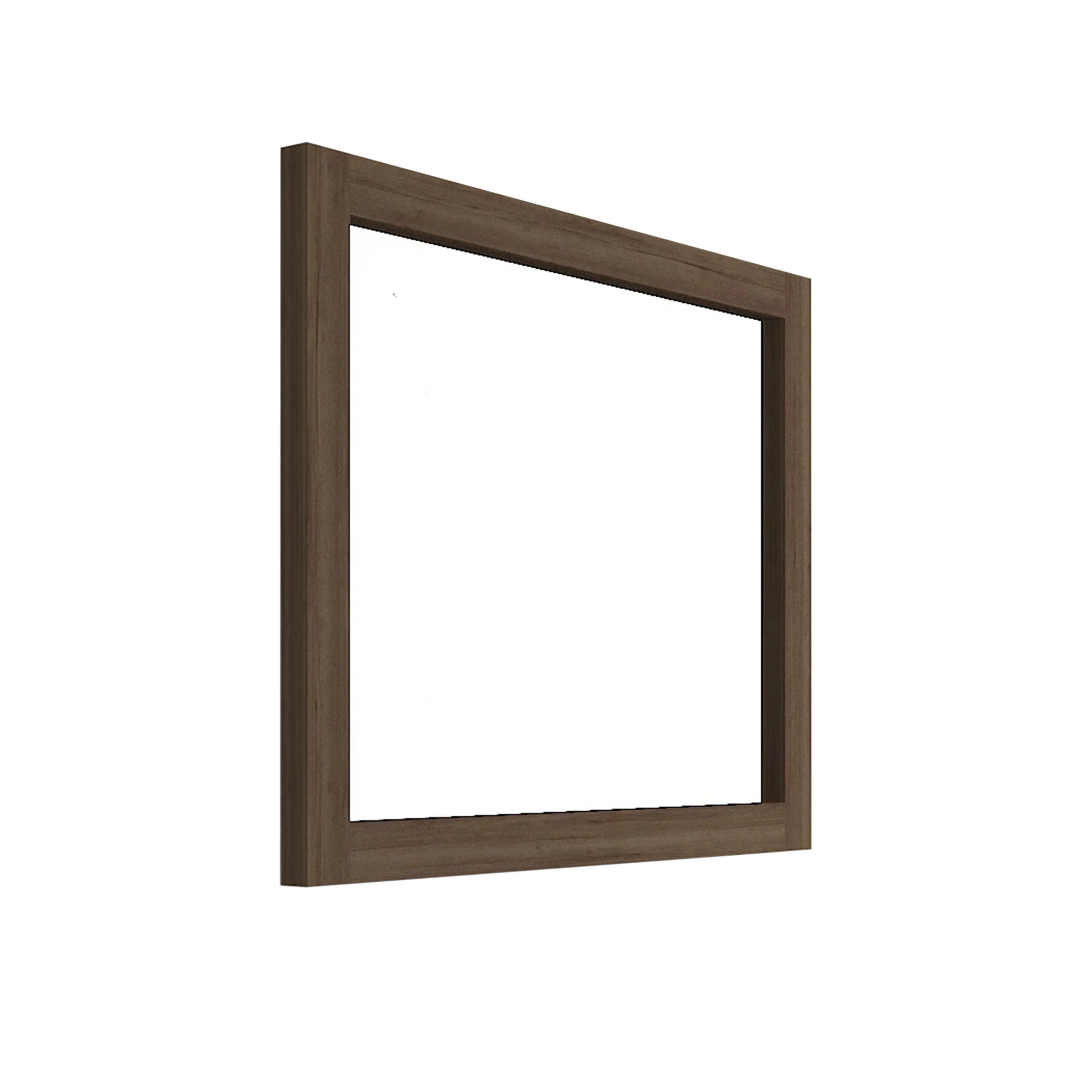 36" Frosted Oak Rectangular Framed Mirror - Designed for Horizontal & Vertical Installation