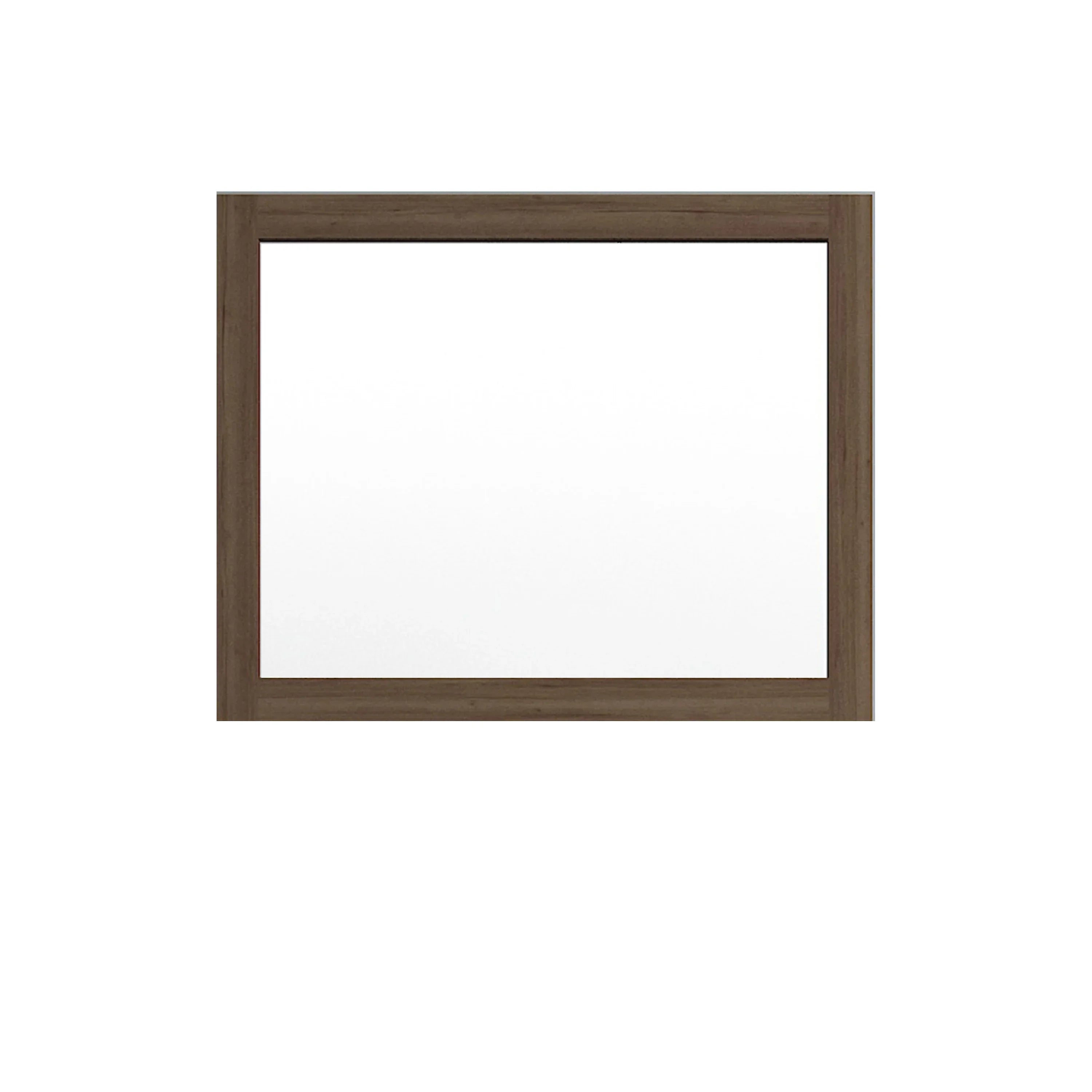 36" Frosted Oak Rectangular Framed Mirror - Designed for Horizontal & Vertical Installation