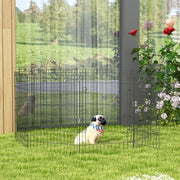36" Foldable Metal Pet Playpen - 8 Panel Exercise Yard Black-Dogs-DECOROLALA