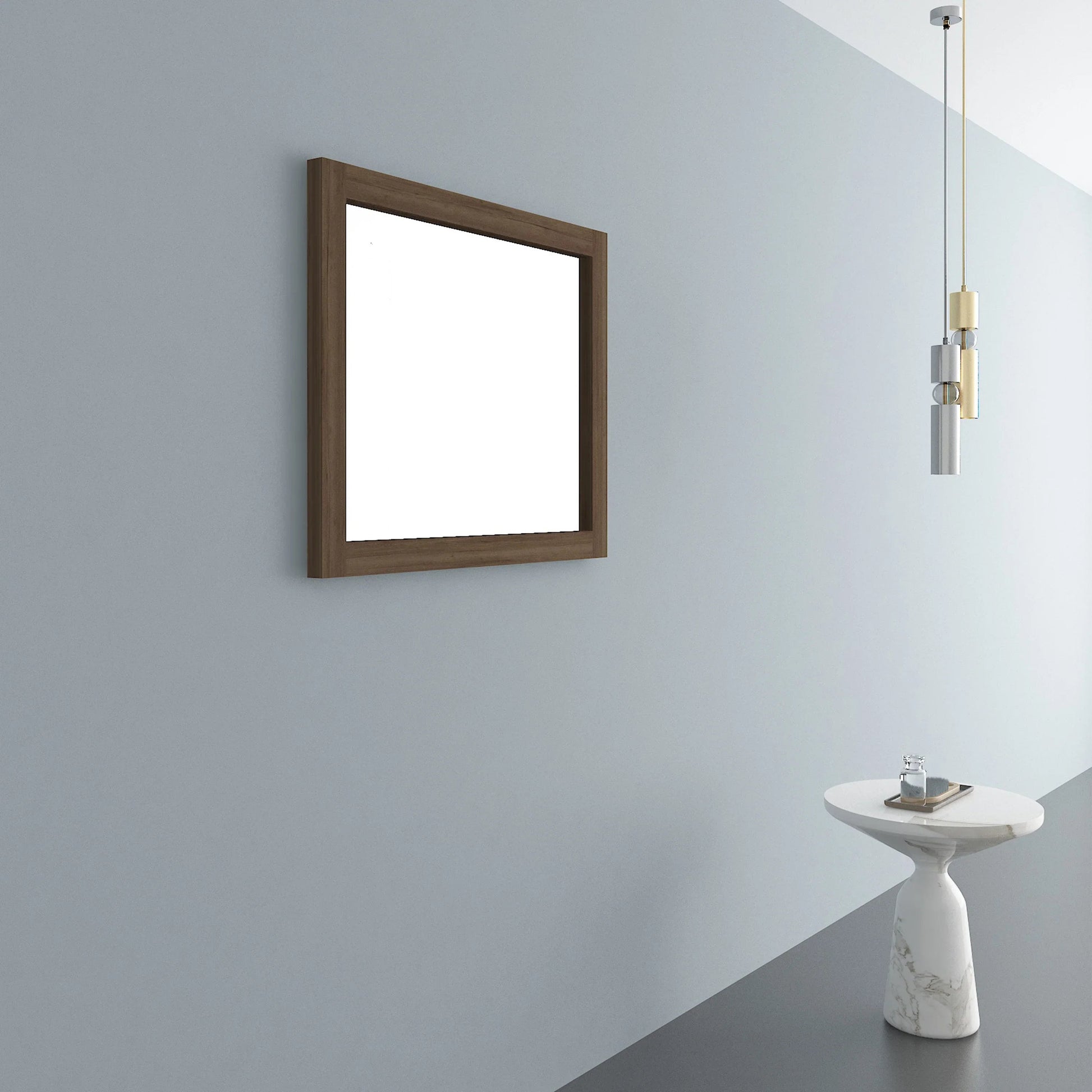 36" Frosted Oak Rectangular Framed Mirror - Designed for Horizontal & Vertical Installation-Migration_Mirrors-DECOROLALA