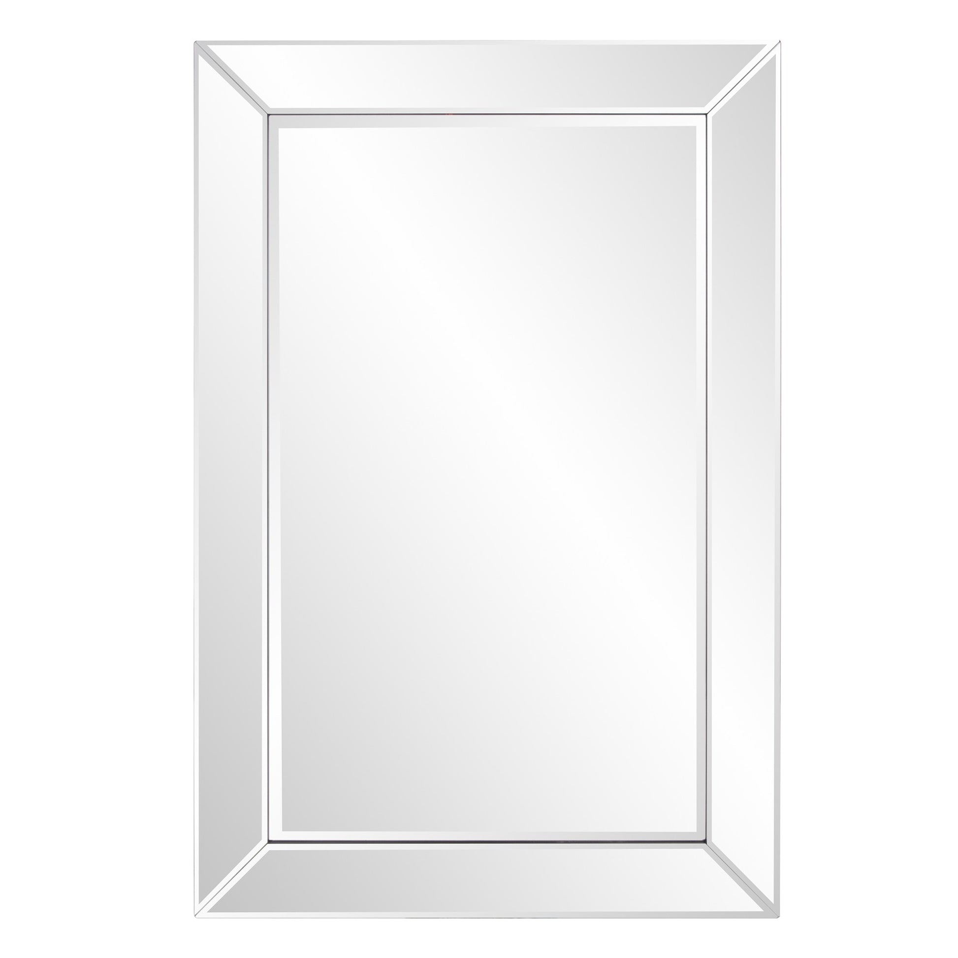 36" Glass Framed Accent Mirror-Mirrors-DECOROLALA