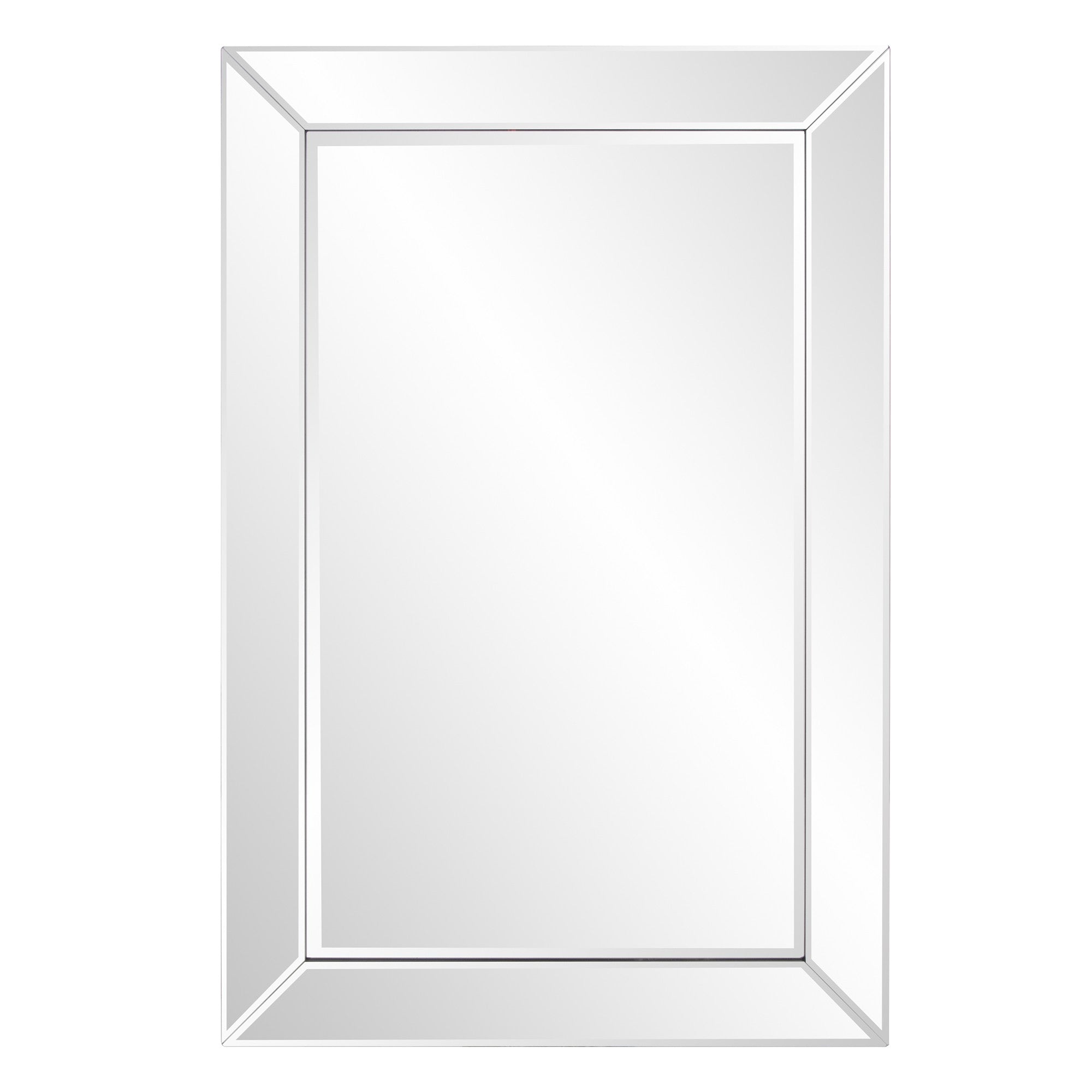36" Glass Framed Accent Mirror-Mirrors-DECOROLALA