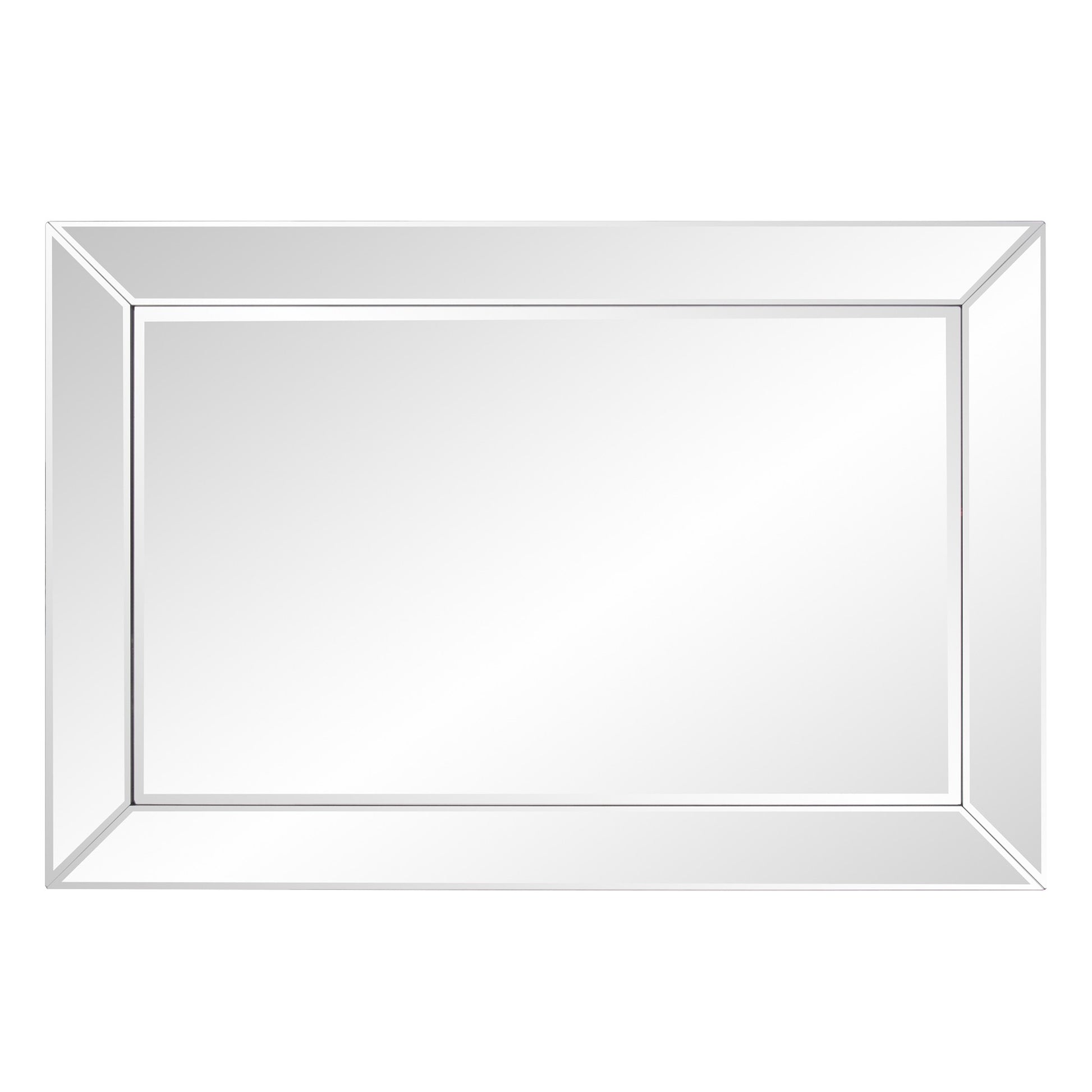 36" Glass Framed Accent Mirror-Mirrors-DECOROLALA