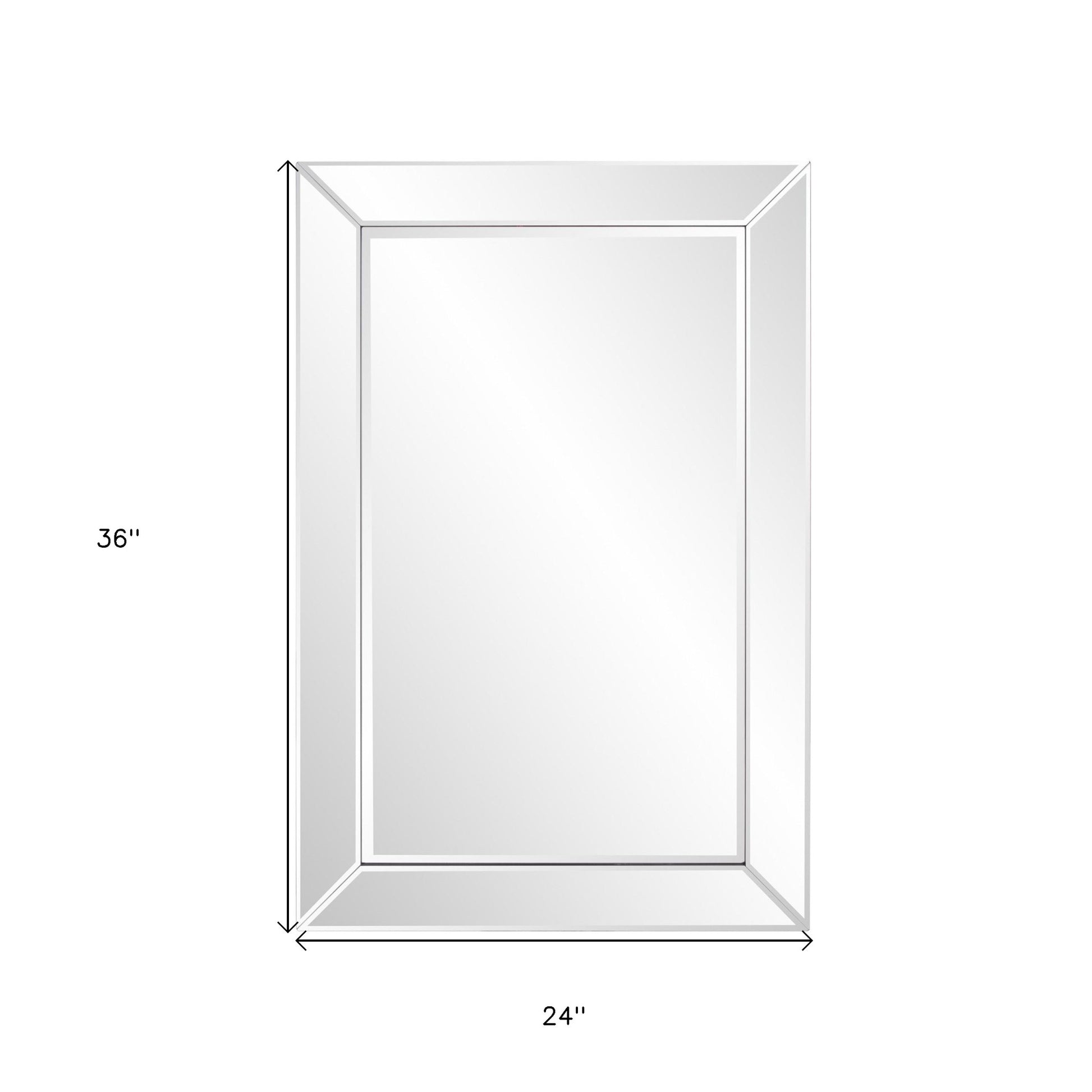 36" Glass Framed Accent Mirror-Mirrors-DECOROLALA