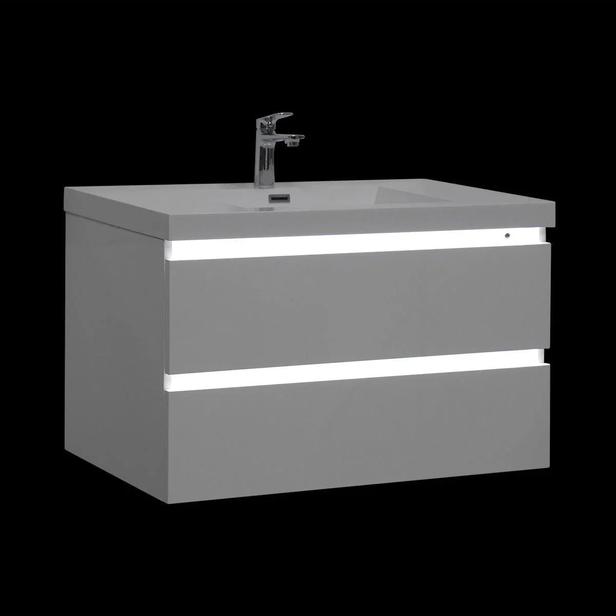 36" Glossy White Wall Mount LED-Glow Bathroom Vanity with White Polymarble Countertop-Migration_Bathroom Vanities-DECOROLALA