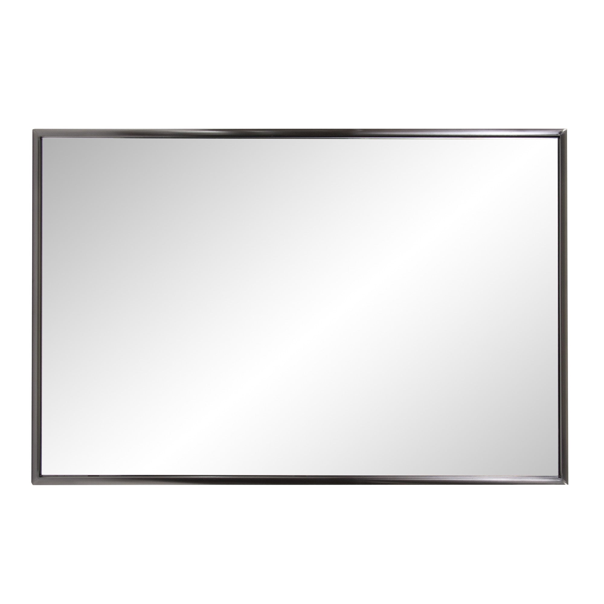 36" Gray Metal Framed Accent Mirror-Mirrors-DECOROLALA