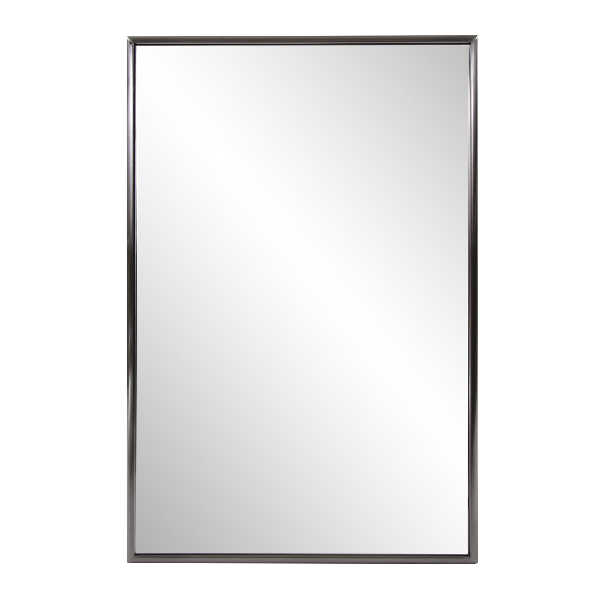 36" Gray Metal Framed Accent Mirror-Mirrors-DECOROLALA
