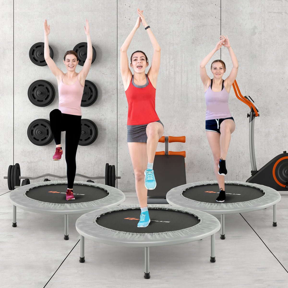 36-Inch Portable Folding Fitness Trampoline - 330 lbs Capacity-Trampolines-DECOROLALA