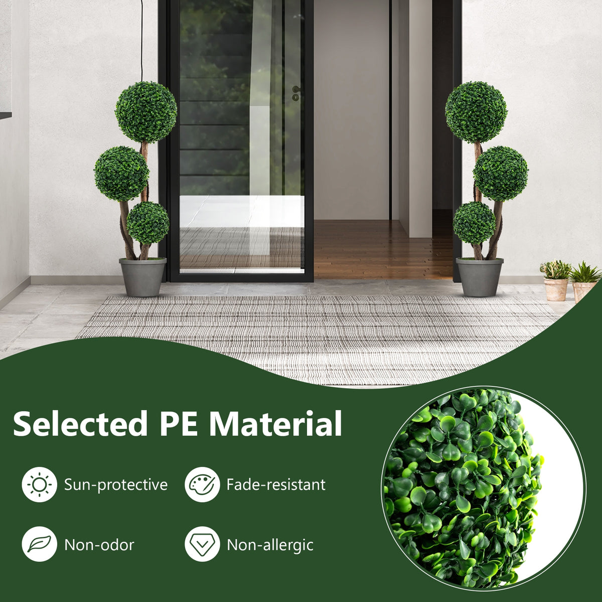 36 Inch Tall Artificial Boxwood Topiary Tree in Pot – DECOROLALA