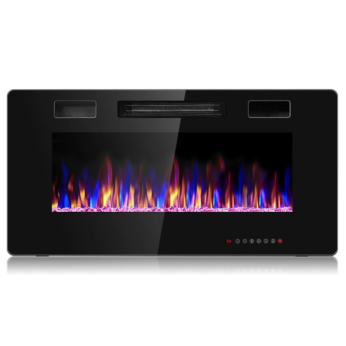 36 Inch Ultra Thin Wall Mounted Electric Fireplace-Fireplaces-DECOROLALA