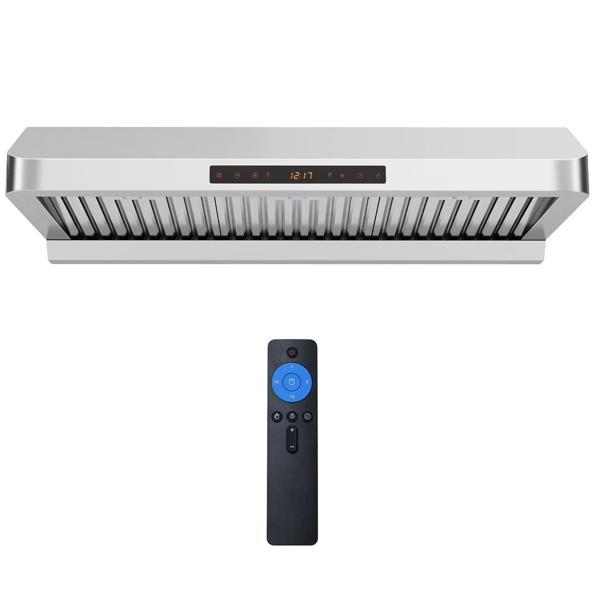 36 Inch Under Cabinet Range Hood 900 CFM Kitchen Stove Vent with Oil Collector-Silver-Kitchen Appliances-DECOROLALA