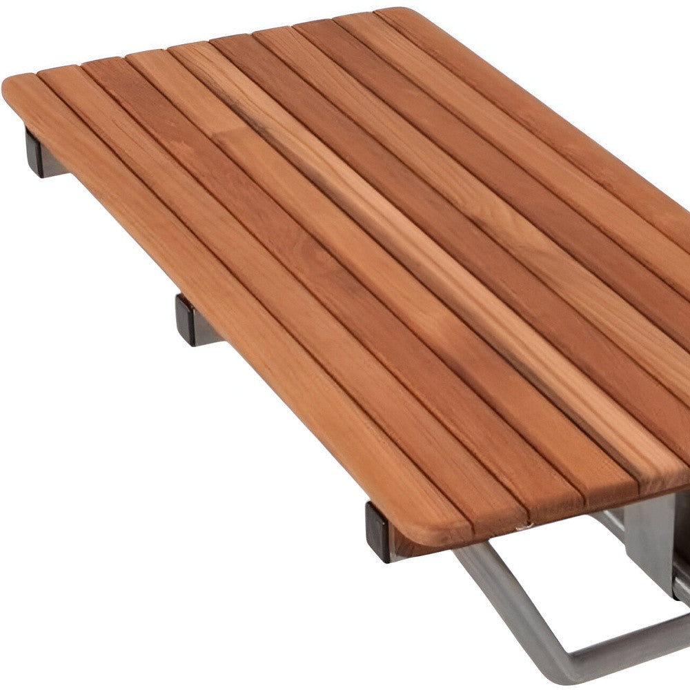 36" Premium Wall Mount Teak Shower Bench-Shower Benches-DECOROLALA
