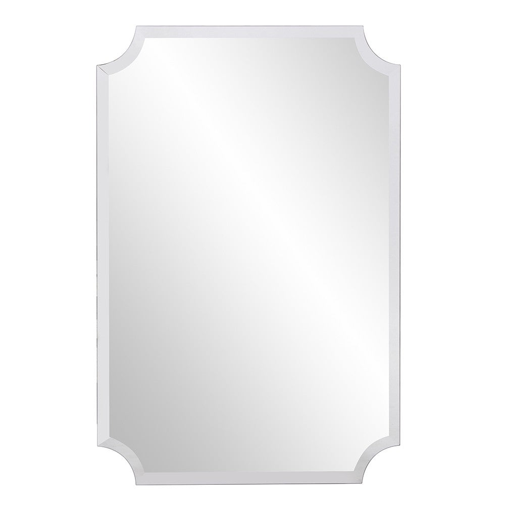 36" Rectangle With Scalloped Corner Unframed Accent Mirror-Mirrors-DECOROLALA