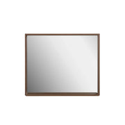 36" Rectangular Framed Mirror - Walnut-Mirror-DECOROLALA