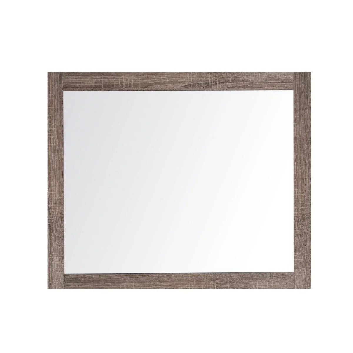 36" Rectangular Mirror with Soft Oak Frame-Mirror-DECOROLALA