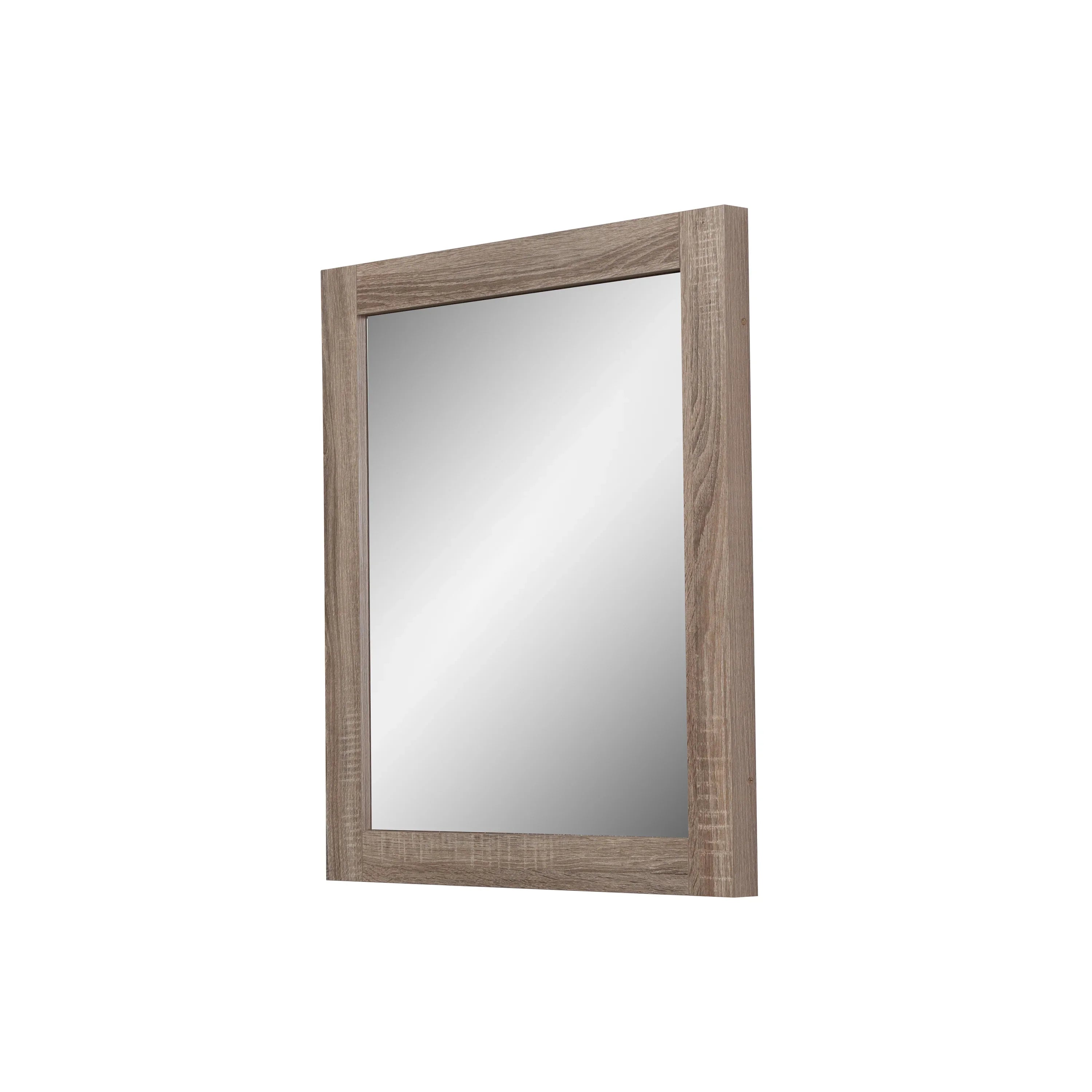 36" Rectangular Mirror with Soft Oak Frame-Mirror-DECOROLALA