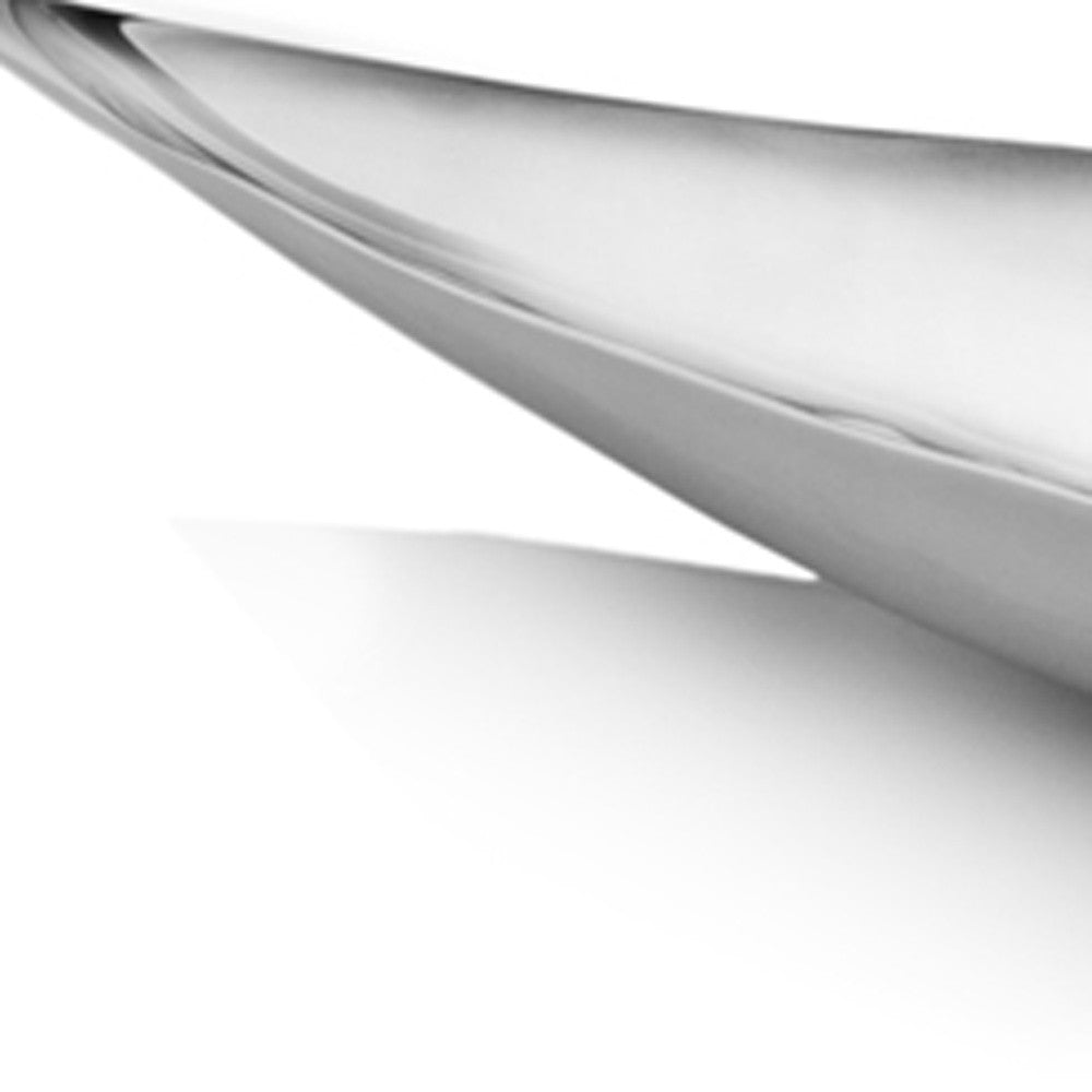 36" Silver Aluminum Leaf Shaped Centerpiece Bowl-Trays-DECOROLALA