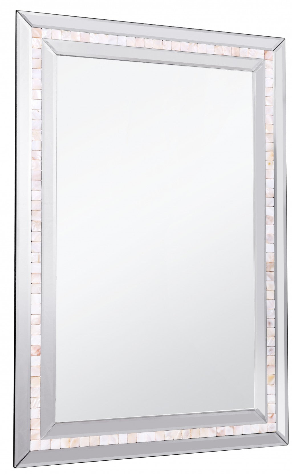 36" Silver Glass Framed Accent Mirror-Mirrors-DECOROLALA