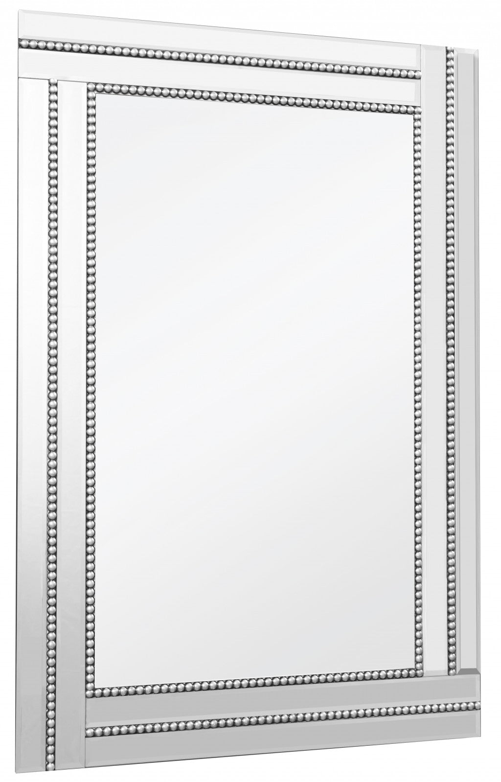 36" Silver Glass Framed Accent Mirror-Mirrors-DECOROLALA