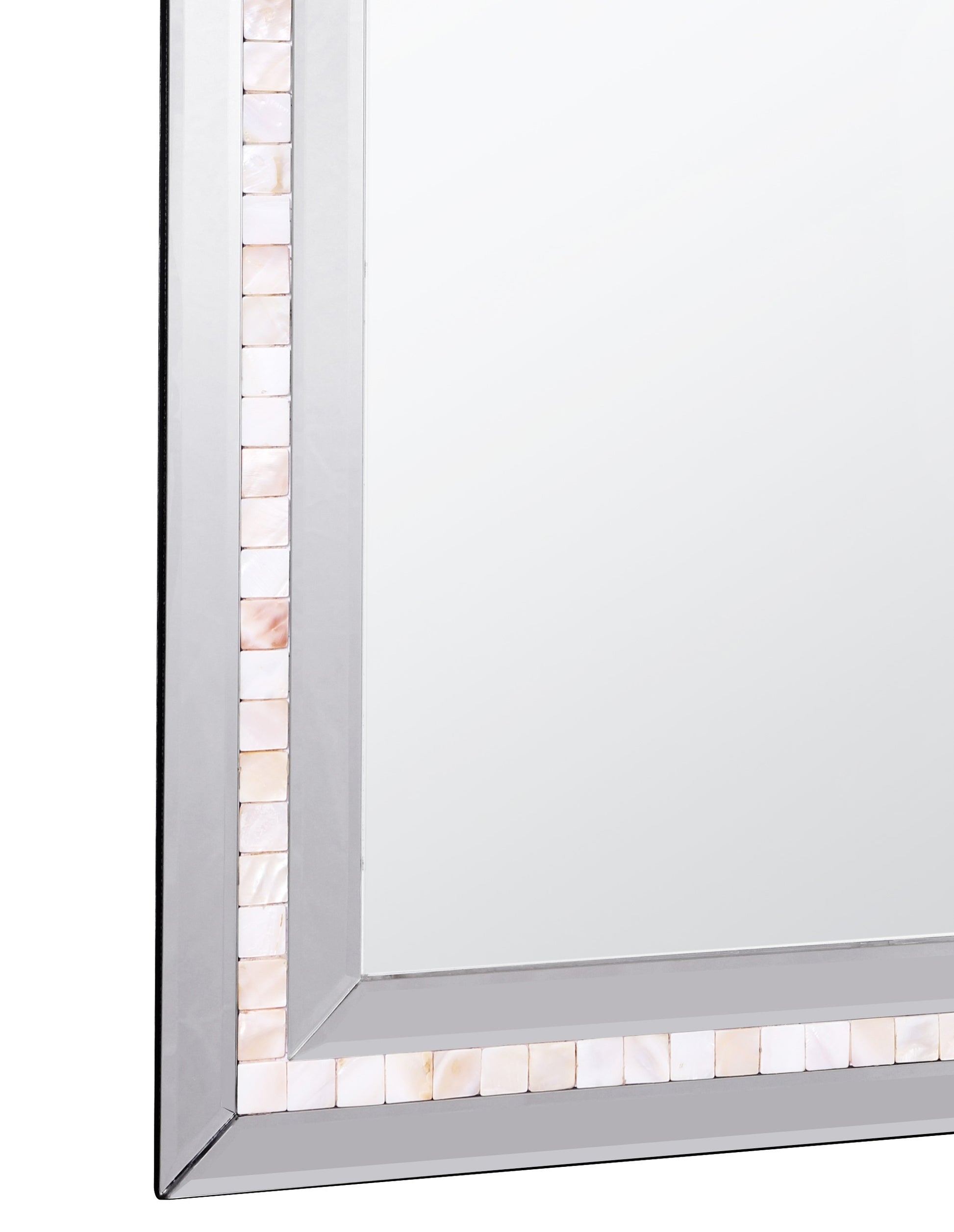 36" Silver Glass Framed Accent Mirror-Mirrors-DECOROLALA