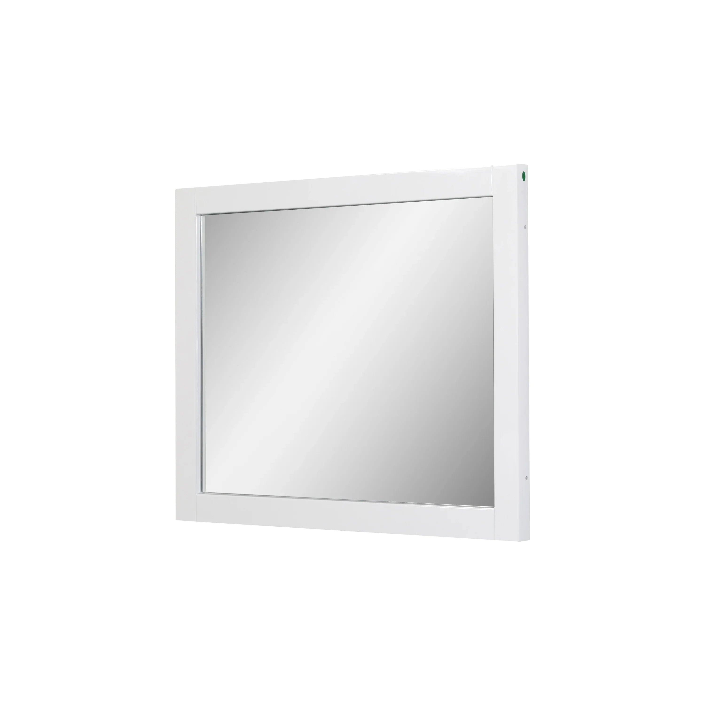 36" White Frame Rectangular Mirror : Horizontal & Vertical Installation-Mirror-DECOROLALA