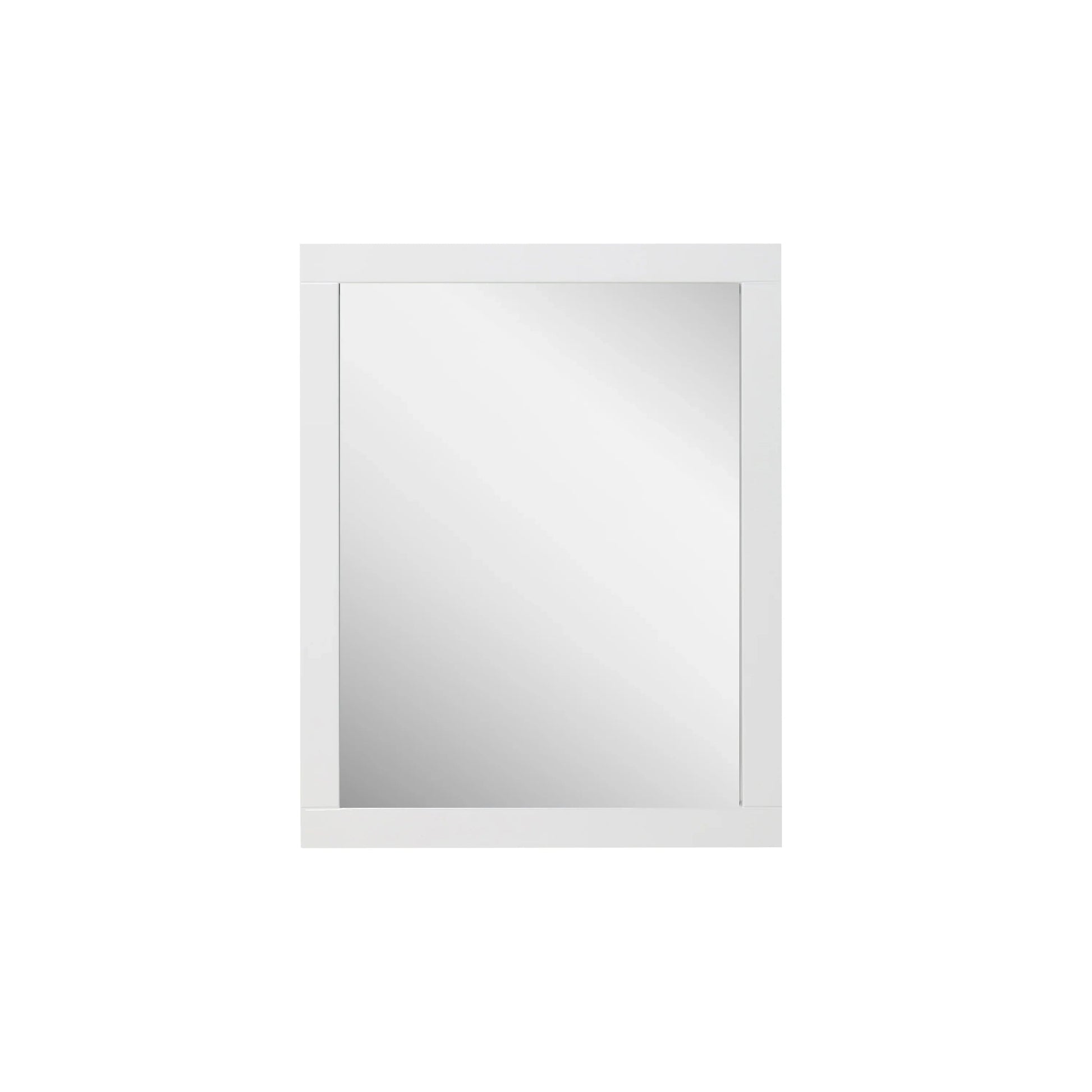 36" White Frame Rectangular Mirror : Horizontal & Vertical Installation-Mirror-DECOROLALA