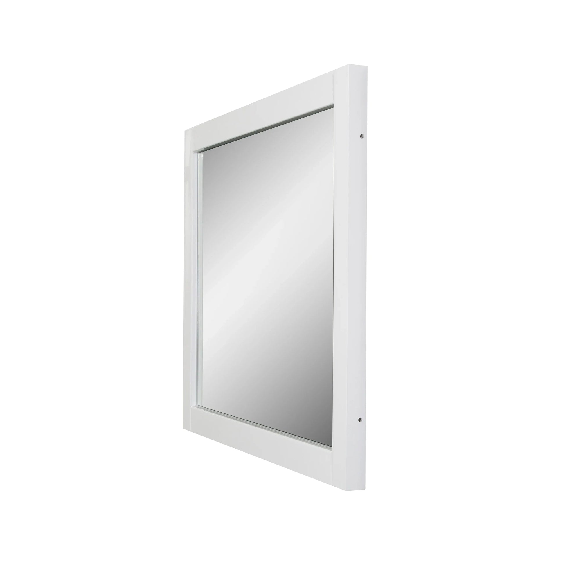 36" White Frame Rectangular Mirror : Horizontal & Vertical Installation-Mirror-DECOROLALA