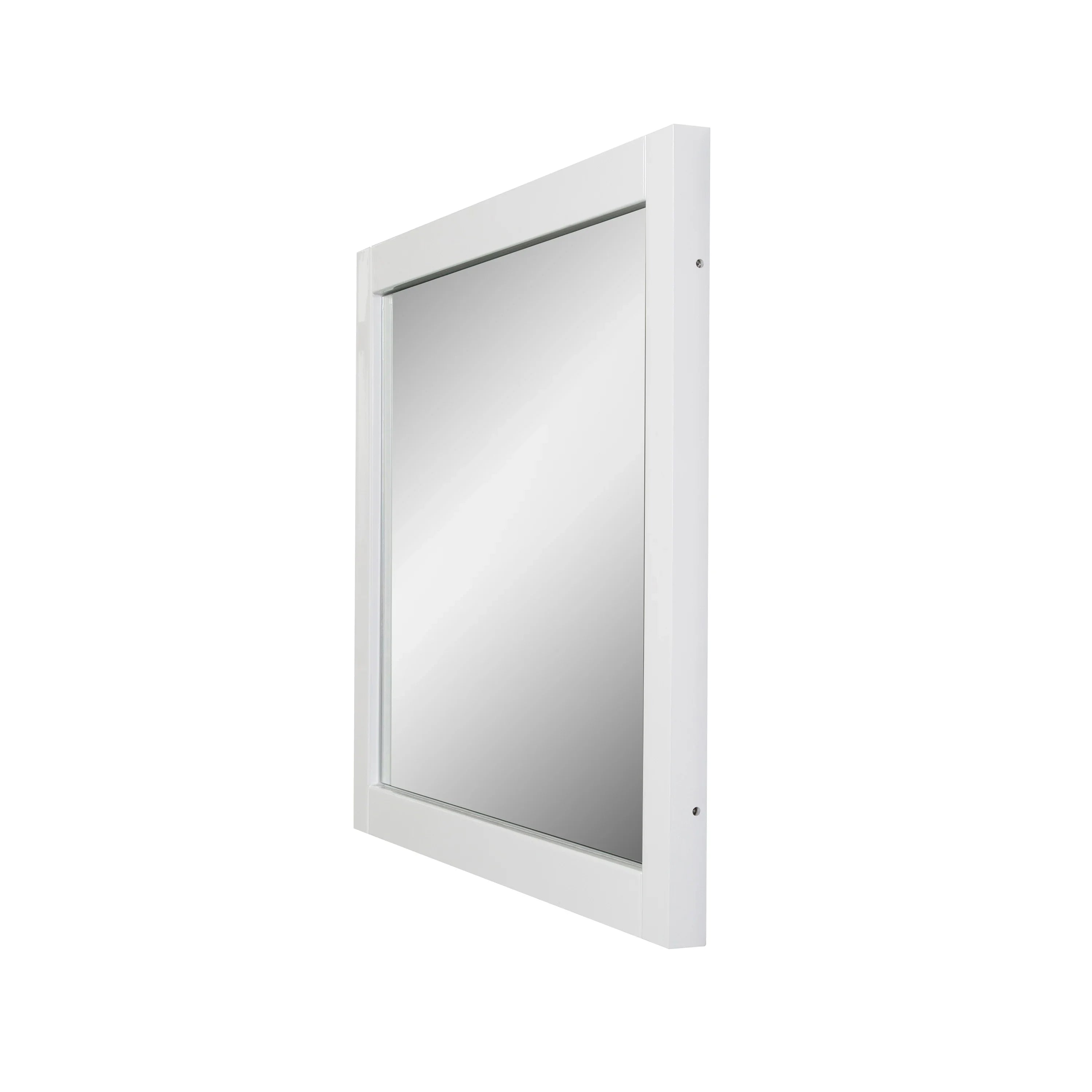 36" White Frame Rectangular Mirror : Horizontal & Vertical Installation-Mirror-DECOROLALA