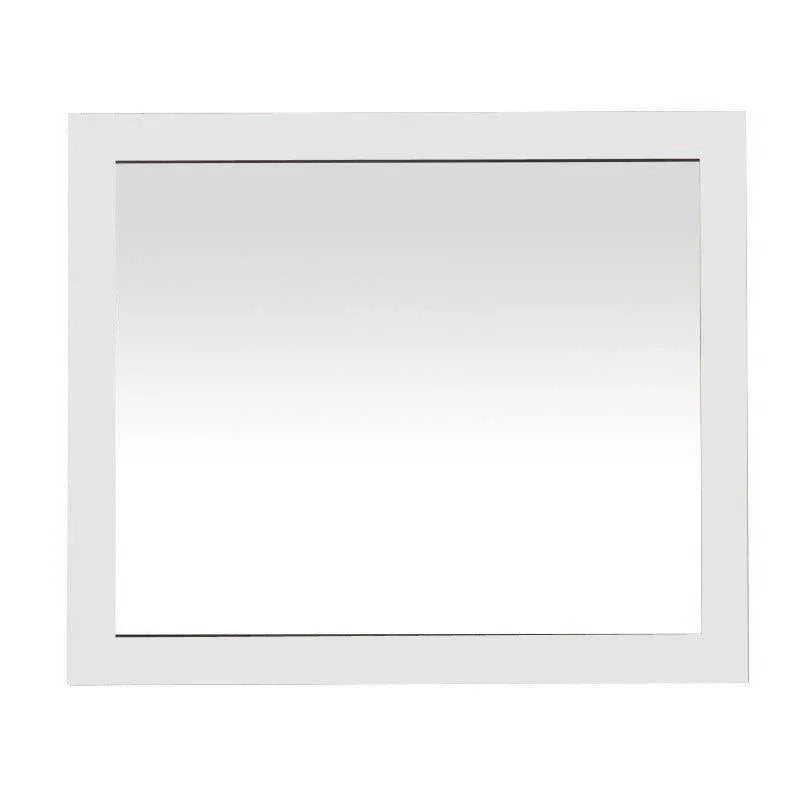 36" White Framed Bathroom Mirror Ð Labrador Collection-Migration_Mirrors-DECOROLALA
