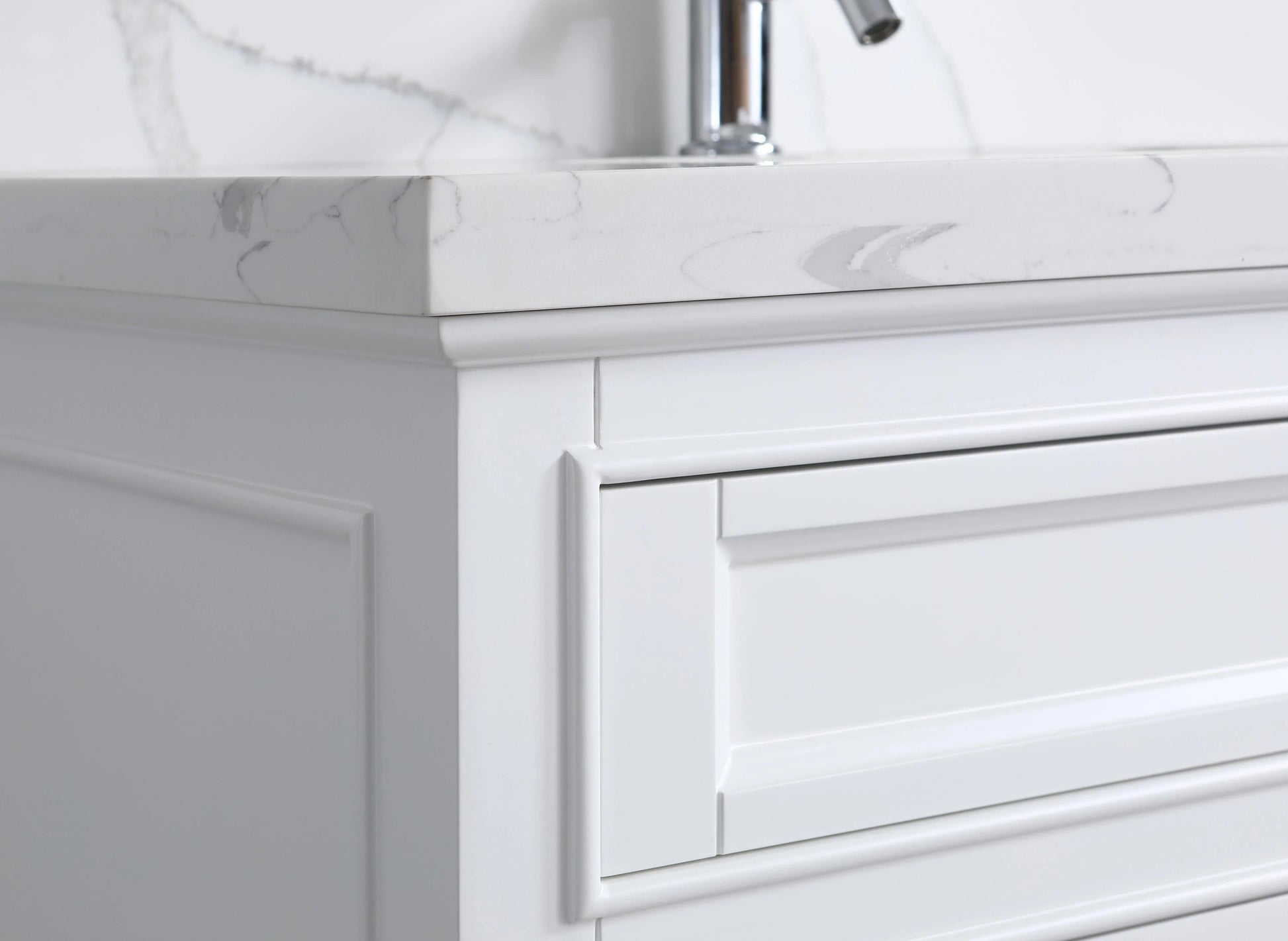 36" White Freestanding Single Sink Bathroom Vanity with Calcutta Quartz Countertop-Migration_Bathroom Vanities-DECOROLALA