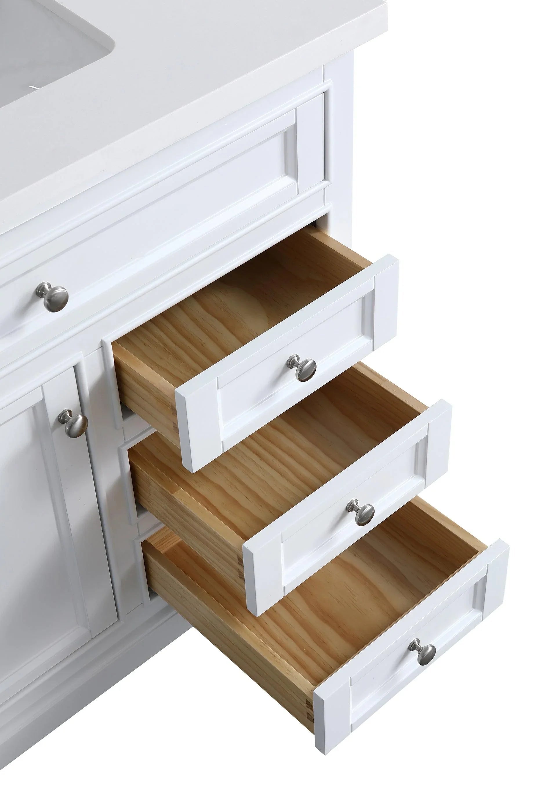 36" White Freestanding Single Sink Bathroom Vanity with Snow White Countertop-Migration_Bathroom Vanities-DECOROLALA