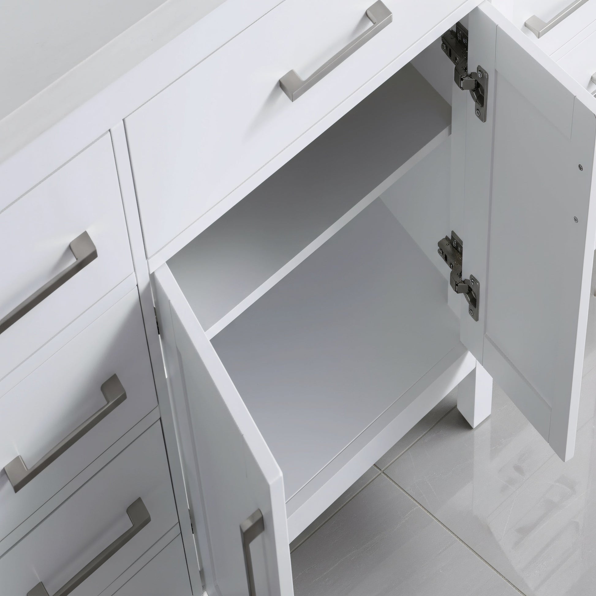 36" White Freestanding Single Sink Bathroom Vanity with Snow White Quartz Countertop-Migration_Bathroom Vanities-DECOROLALA