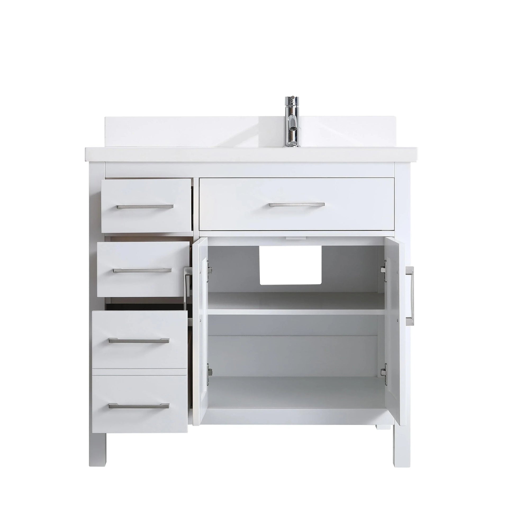 36" White Freestanding Single Sink Bathroom Vanity with Snow White Quartz Countertop-Migration_Bathroom Vanities-DECOROLALA
