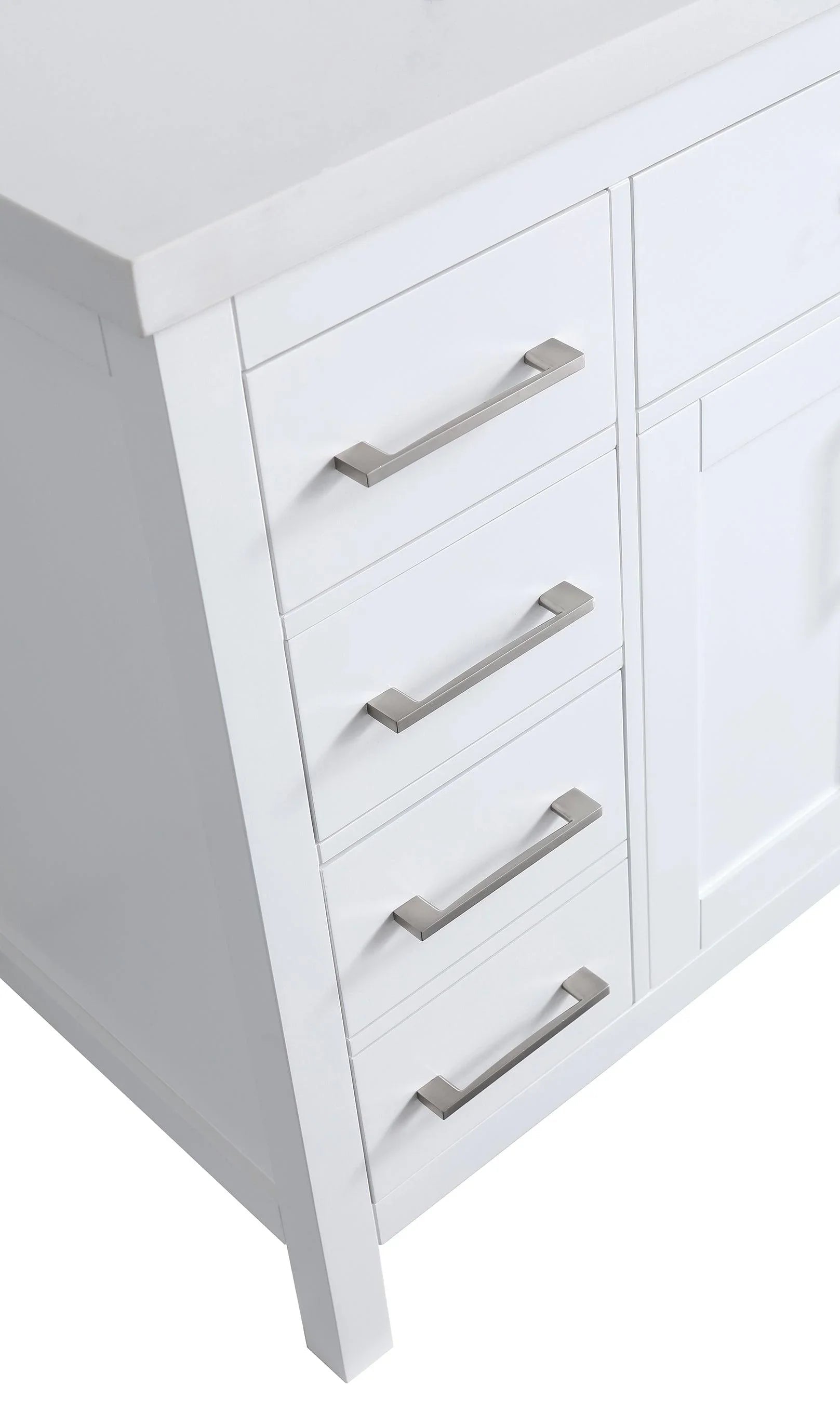 36" White Freestanding Single Sink Bathroom Vanity with Snow White Quartz Countertop-Migration_Bathroom Vanities-DECOROLALA