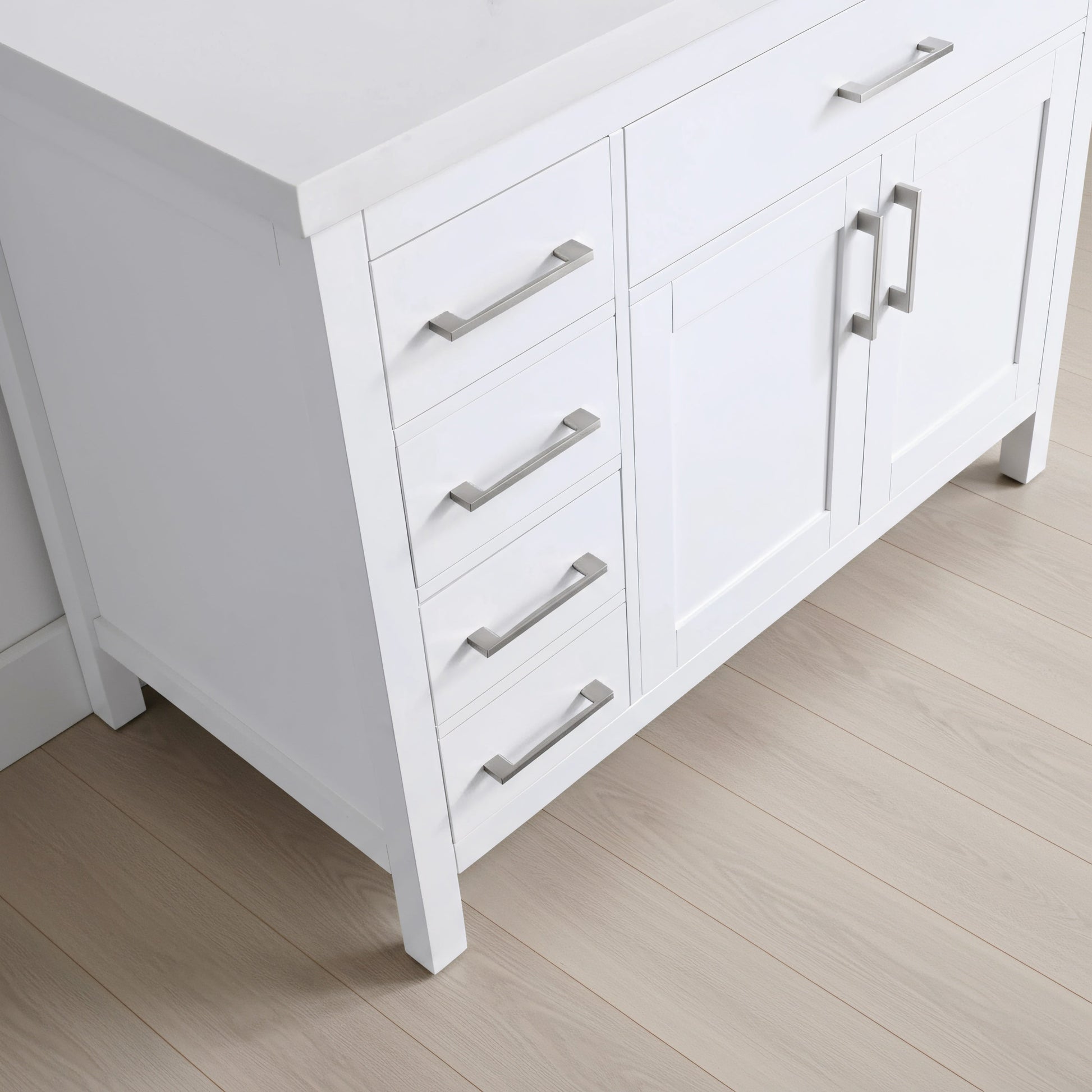 36" White Freestanding Single Sink Bathroom Vanity with Snow White Quartz Countertop-Migration_Bathroom Vanities-DECOROLALA