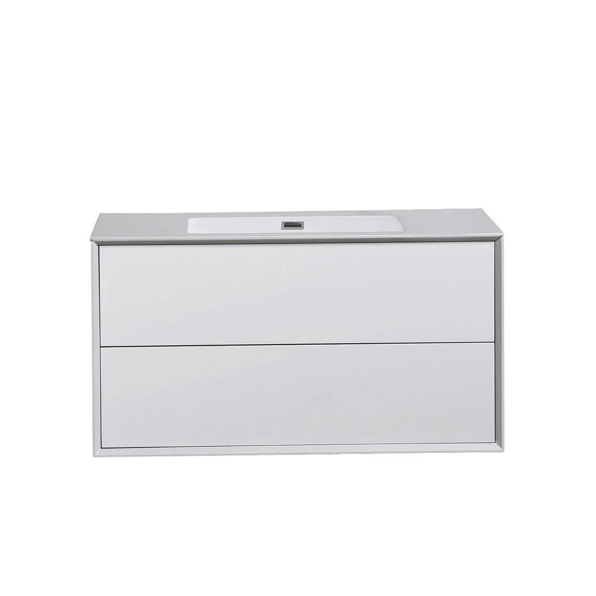 36" White Wall Mount Vanity with White Polymarble Countertop-Migration_Bathroom Vanities-DECOROLALA