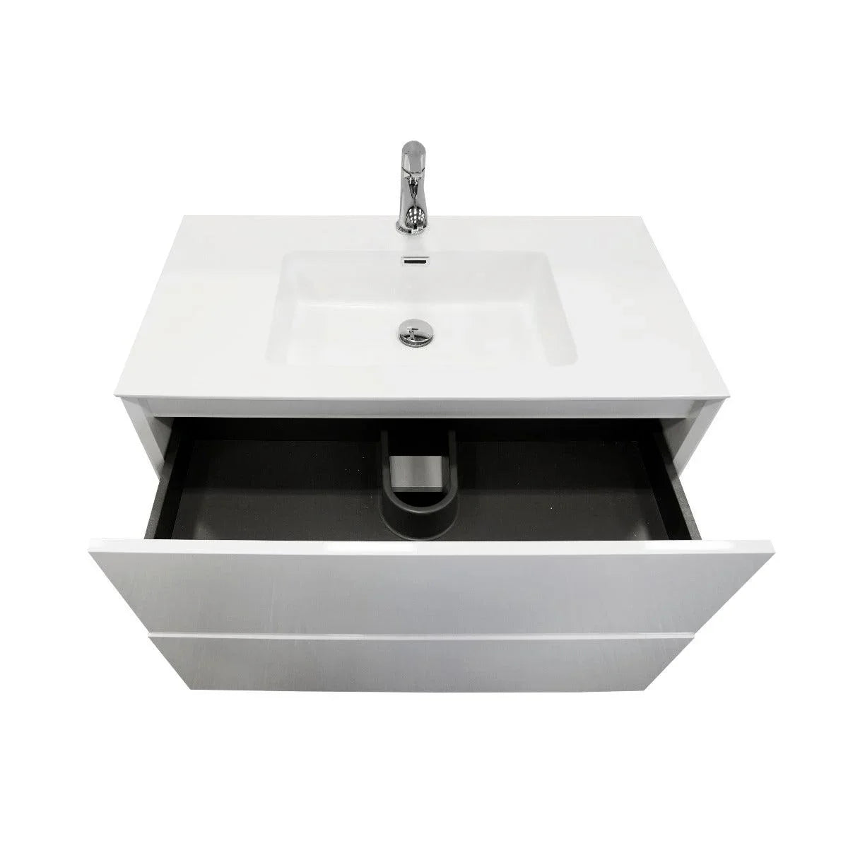 36" White Wall Mount Vanity with White Polymarble Countertop-Migration_Bathroom Vanities-DECOROLALA