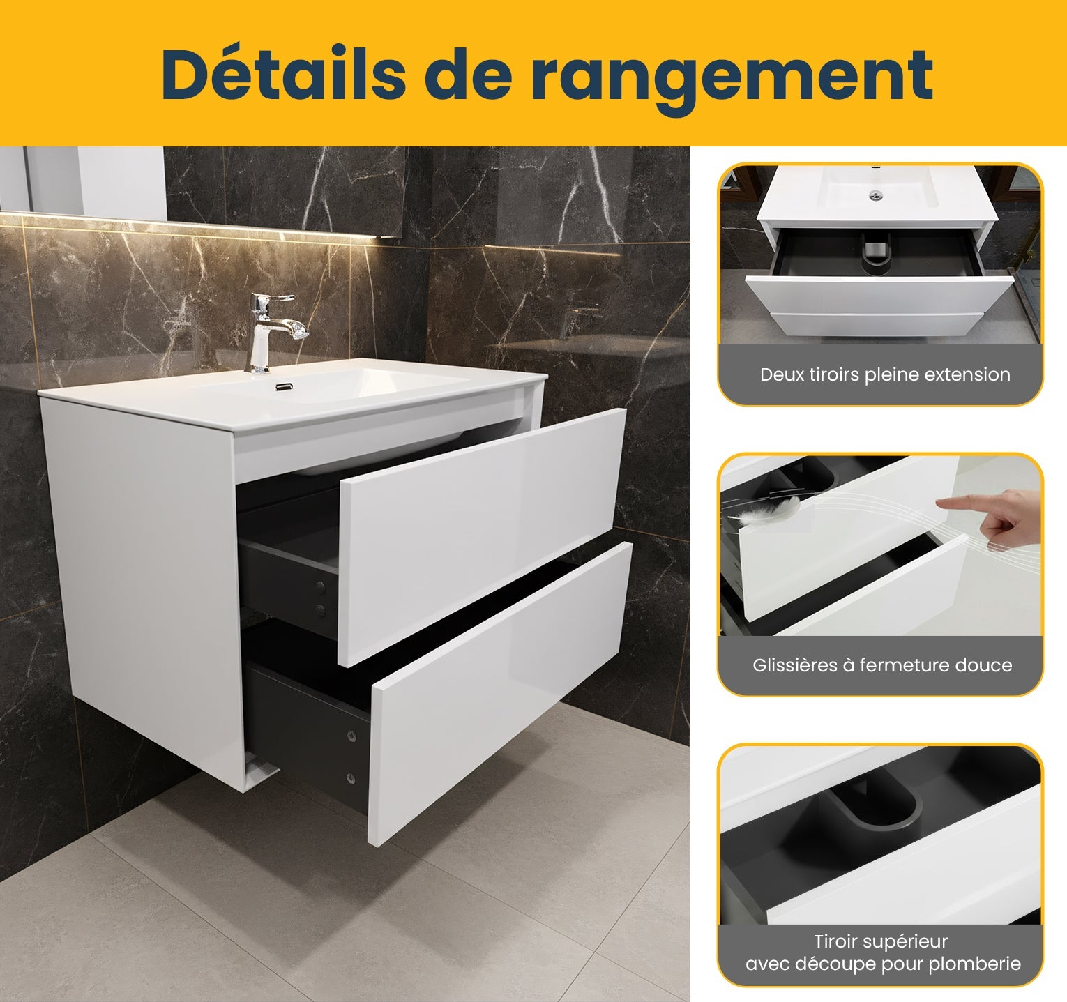 36" White Wall Mount Vanity with White Polymarble Countertop-Migration_Bathroom Vanities-DECOROLALA