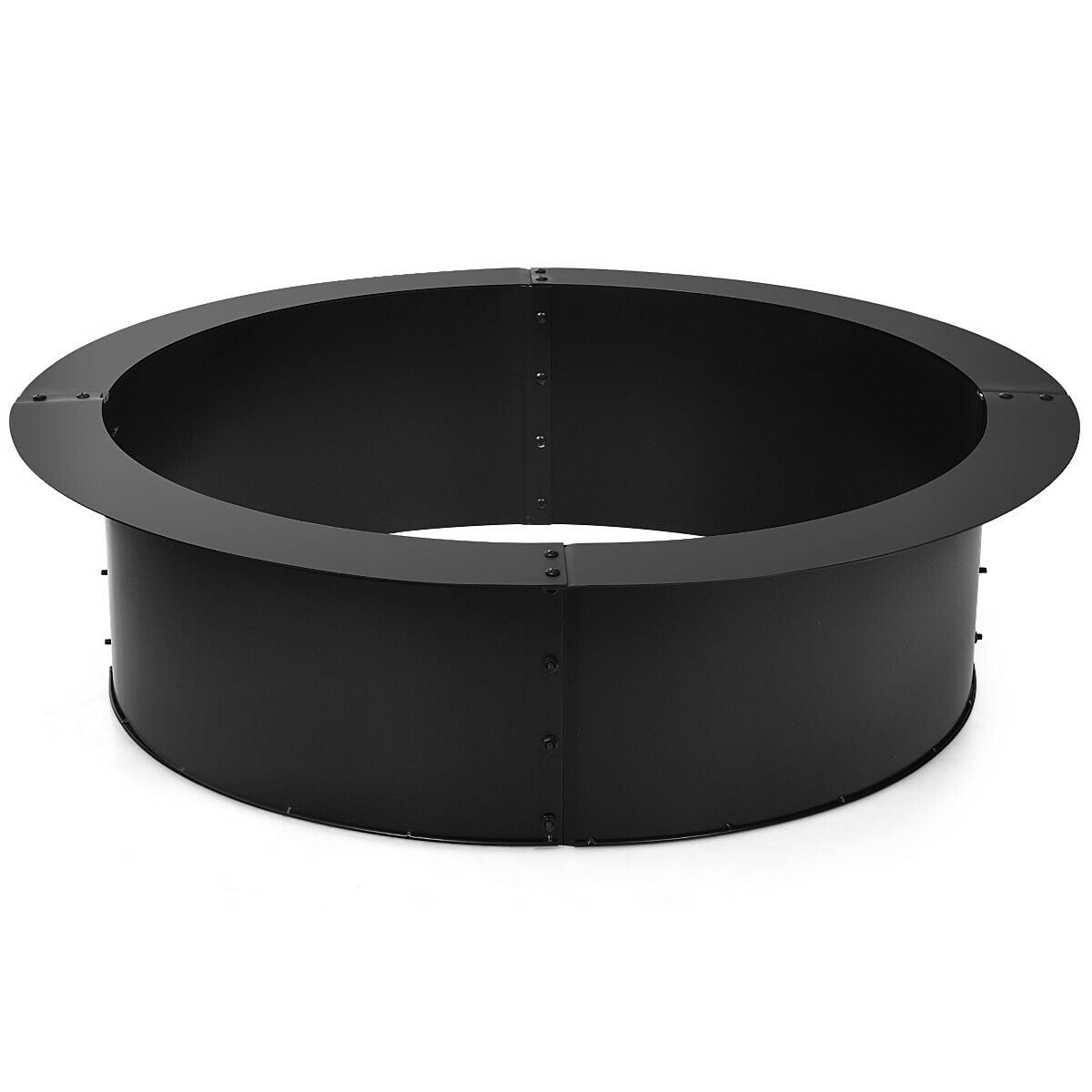 36 inch Round Steel Fire Pit Ring Line for Outdoor Backyard-Fire Pits-DECOROLALA