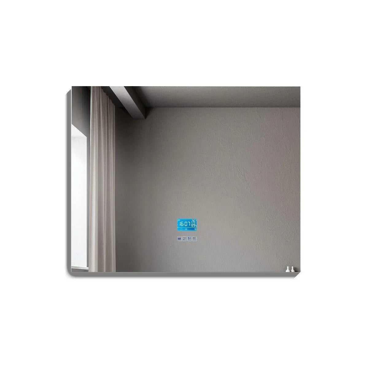36" x 30" Smart LED Bathroom Mirror with Touch Screen Display - Bluetooth Mirror with Built-in Speakers, Automatic Anti-Fog Technology, Energy-Saving Lighting & Frameless Design-Migration_Mirrors-DECOROLALA