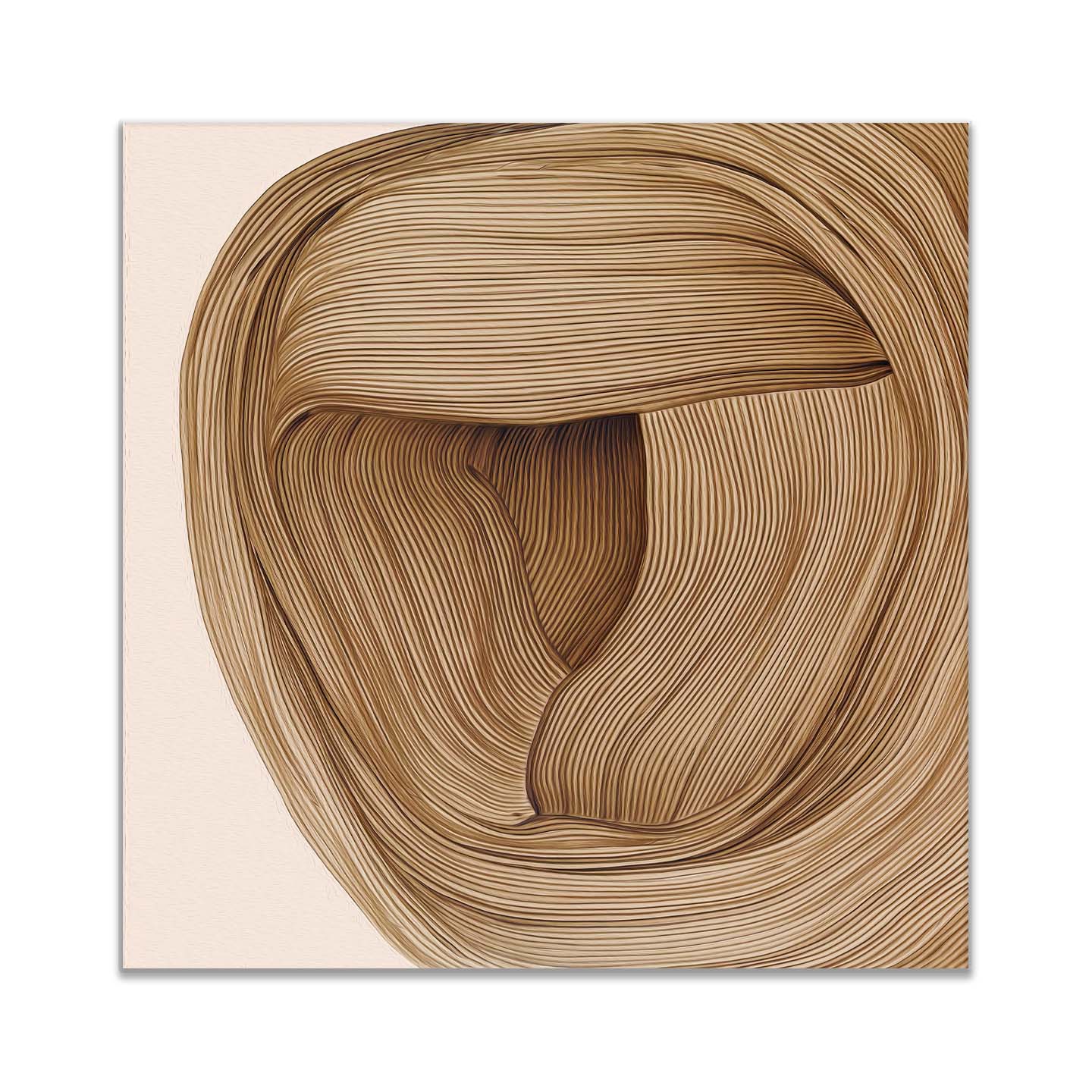 36" x 36 Line Drawing Fine Art Canvas-Canvas Print-DECOROLALA