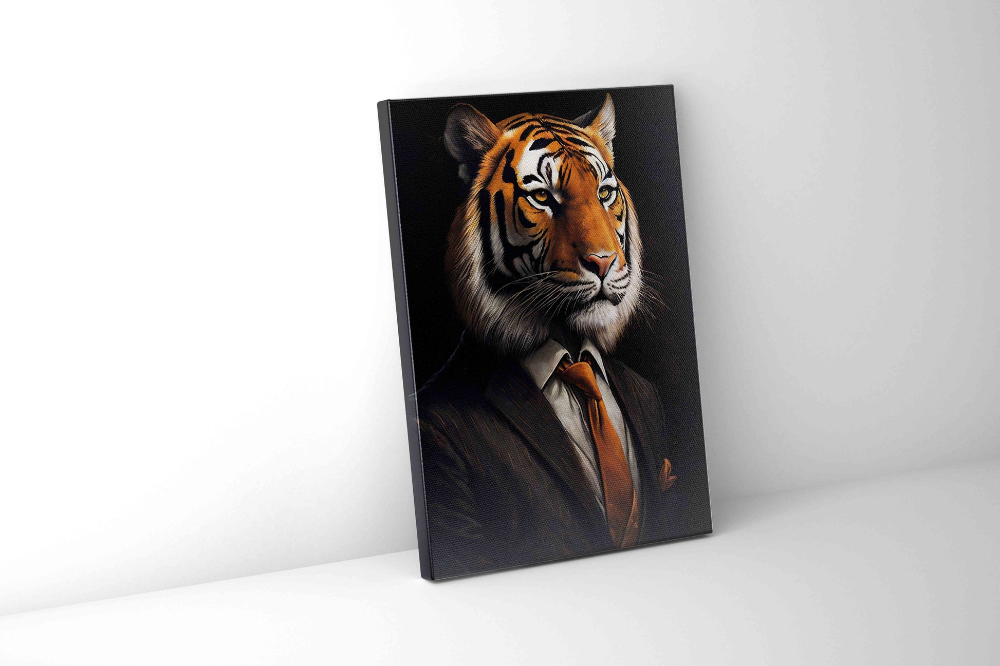 36" x 48" Tiger in Suit Canvas Print-Canvas Print-DECOROLALA