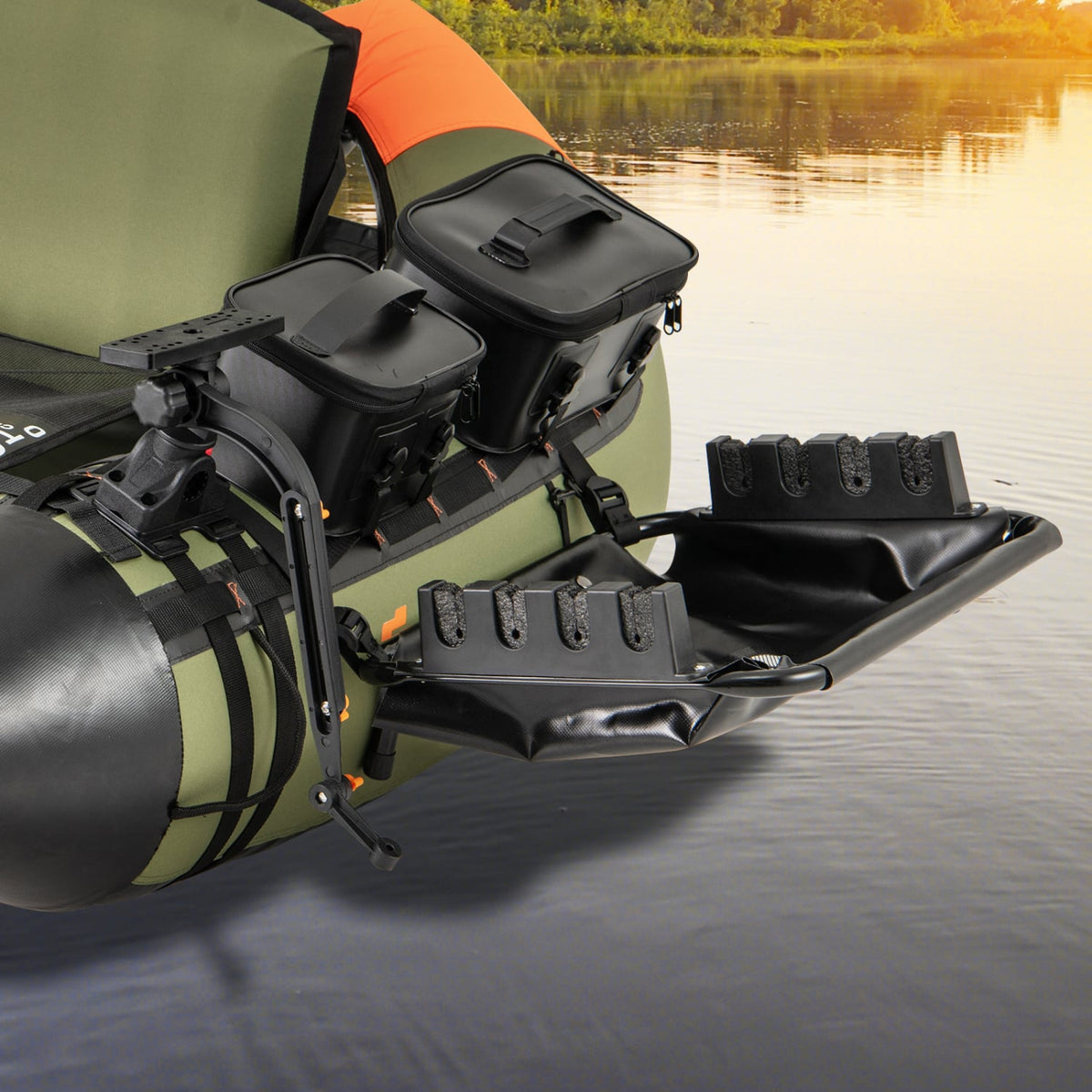 360° Rotatable Fishing Boat Accessory Set of 2 with Mount Bracket-Surfing-DECOROLALA