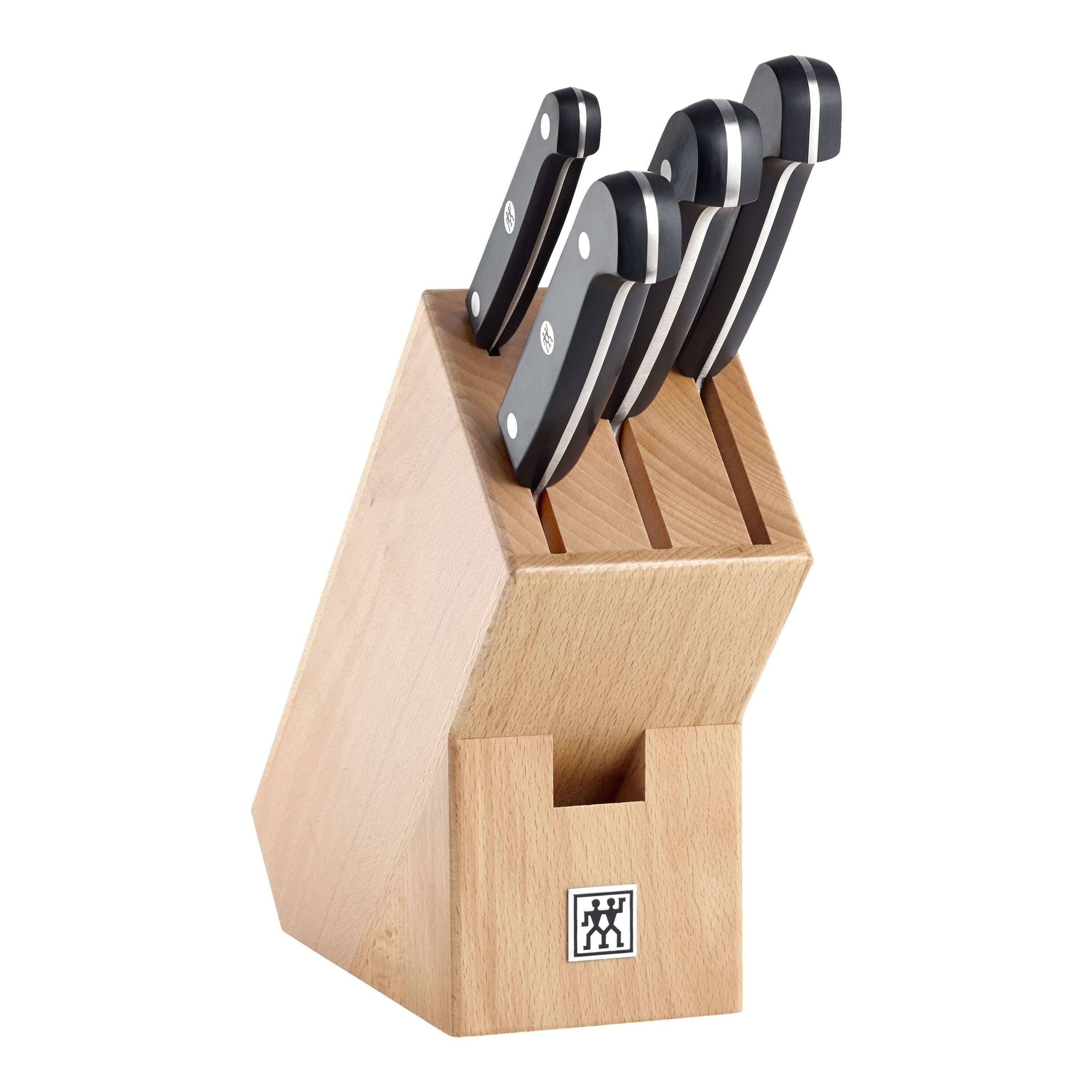 ZWILLING Gourmet 5 Piece, Knife Block Set, Nature-DECOROLALA