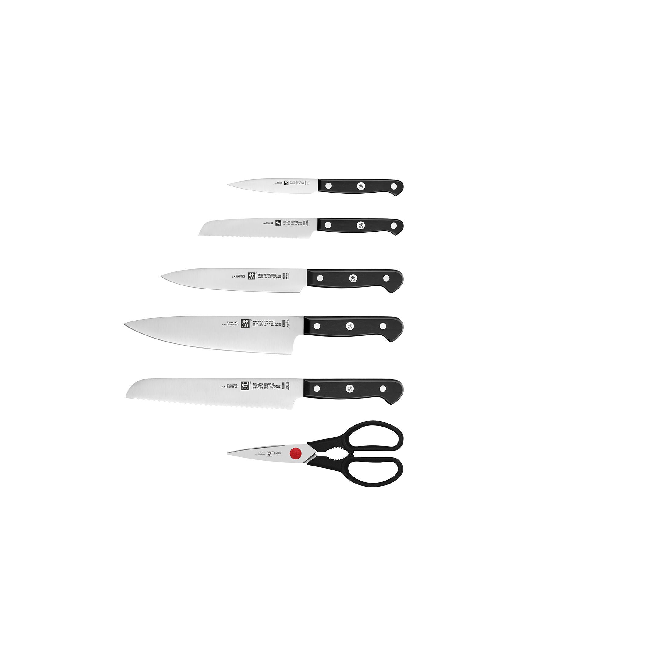 ZWILLING Gourmet 7 Piece Self-Sharpening Block Set, Brown-n/a-DECOROLALA