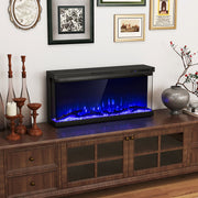 36/40/50/60 Inch Wide 3-Sided Electric Fireplace Insert with Remote Control and 12 Flame Colors-36 Inch-Fireplaces-DECOROLALA