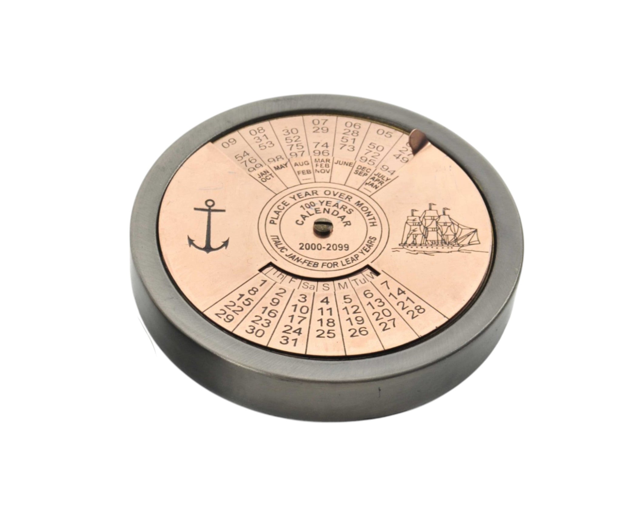Set Of 2 100 Year Calendar And Compass Quote-Sculptures-DECOROLALA